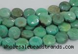 CAB32 15.5 inches 8mm faceted coin green grass agate gemstone beads