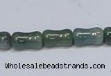 CAB395 15.5 inches 8*14mm bamboo shape moss agate gemstone beads