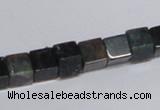 CAB397 15.5 inches 8*8mm cube moss agate gemstone beads wholesale