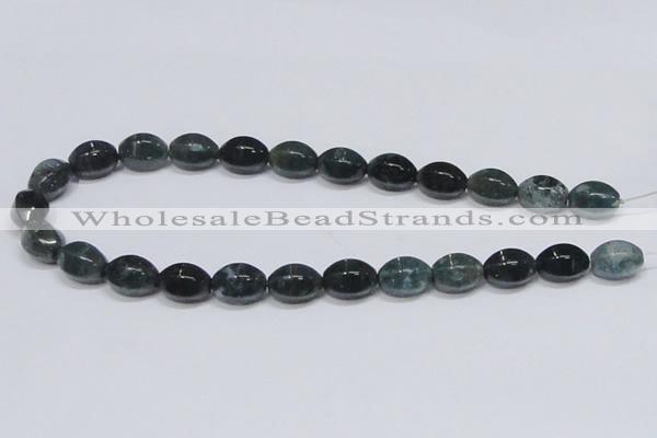 CAB423 15.5 inches 10*14mm faceted rice moss agate gemstone beads