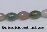 CAB439 15.5 inches 9*12mm rice indian agate gemstone beads wholesale