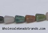 CAB446 15.5 inches 8*10mm faceted teardrop indian agate gemstone beads