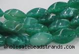 CAB57 15.5 inches 8*16mm twisted peafowl agate gemstone beads