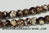 CAB609 15.5 inches 8mm round leopard skin agate beads wholesale