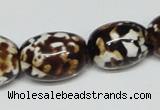 CAB622 15.5 inches 15*20mm egg-shaped leopard skin agate beads wholesale