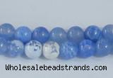 CAB645 15.5 inches 8mm round fire crackle agate beads wholesale