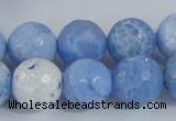 CAB652 15.5 inches 16mm faceted round fire crackle agate beads