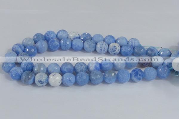 CAB652 15.5 inches 16mm faceted round fire crackle agate beads