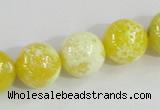 CAB662 15.5 inches 14mm round fire crackle agate beads wholesale