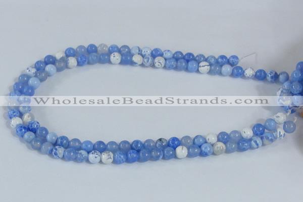 CAB665 15.5 inches 6mm round fire crackle agate beads wholesale