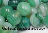 CAB717 15.5 inches 12mm round green agate gemstone beads wholesale