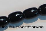 CAB820 15.5 inches 13*18mm drum black agate gemstone beads wholesale