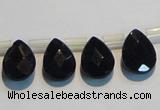 CAB828 10*14mm top-drilled teardrop black agate gemstone beads