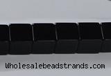 CAB836 15.5 inches 12*12mm cube black agate gemstone beads wholesale