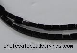 CAB837 15.5 inches 3*5mm cuboid black agate gemstone beads wholesale