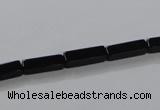 CAB839 15.5 inches 4*12mm cuboid black agate gemstone beads wholesale