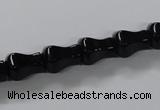 CAB850 15.5 inches 8*12mm vase black agate gemstone beads wholesale