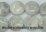 CAB916 15.5 inches 20mm flat round natural crazy agate beads wholesale