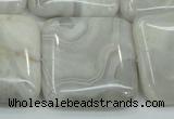 CAB921 15.5 inches 30*30mm square natural crazy agate beads wholesale