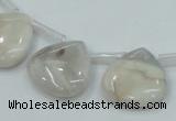 CAB924 20*20mm top-drilled teardrop natural crazy agate beads wholesale