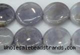 CAB925 15.5 inches 20mm coin natural purple agate beads wholesale