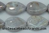 CAB929 15.5 inches 18*25mm flat teardrop natural purple agate beads