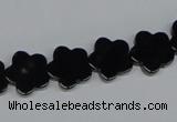 CAB988 15.5 inches 12*12mm star black agate gemstone beads wholesale