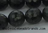 CAE40 15.5 inches 16mm faceted round astrophyllite beads wholesale