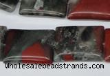 CAF02 15.5 inches 18*25mm rectangle African bloodstone beads