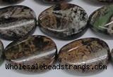 CAF138 15.5 inches 15*20mm twisted oval Africa stone beads