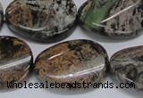 CAF140 15.5 inches 20*30mm twisted oval Africa stone beads