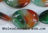 CAG1025 15.5 inches 22*30mm oval rainbow agate beads