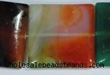 CAG1050 15.5 inches 40*40mm square rainbow agate beads