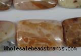 CAG1099 15.5 inches 20*30mm rectangle Morocco agate beads wholesale