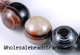 CAG149 20mm smooth round madagascar agate stone beads Wholesale