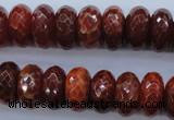 CAG1493 15.5 inches 8*16mm faceted rondelle natural fire agate beads