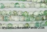 CAG1501 15.5 inches 6mm faceted round fire crackle agate beads