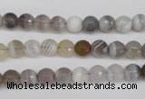 CAG1752 15.5 inches 6mm faceted round Chinese botswana agate beads