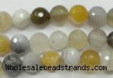 CAG1812 15.5 inches 8mm faceted round Chinese botswana agate beads