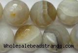 CAG1818 15.5 inches 20mm faceted round Chinese botswana agate beads