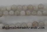 CAG1895 15.5 inches 6mm round grey agate beads wholesale