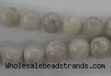 CAG1897 15.5 inches 10mm round grey agate beads wholesale