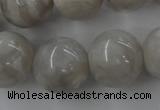 CAG1901 15.5 inches 18mm round grey agate beads wholesale