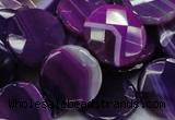 CAG203 15.5 inches 20mm faceted coin purple agate gemstone beads