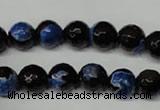 CAG2273 15.5 inches 10mm faceted round fire crackle agate beads