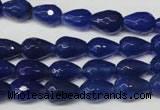 CAG2302 15.5 inches 8*12mm faceted teardrop agate gemstone beads