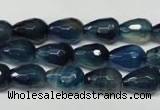 CAG2304 15.5 inches 10*14mm faceted teardrop agate gemstone beads