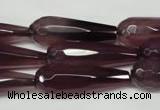 CAG2305 15.5 inches 10*30mm faceted teardrop agate gemstone beads