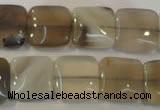 CAG2450 15.5 inches 14*14mm square Chinese botswana agate beads