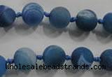 CAG2801 15.5 inches 10mm round matte druzy agate beads whholesale